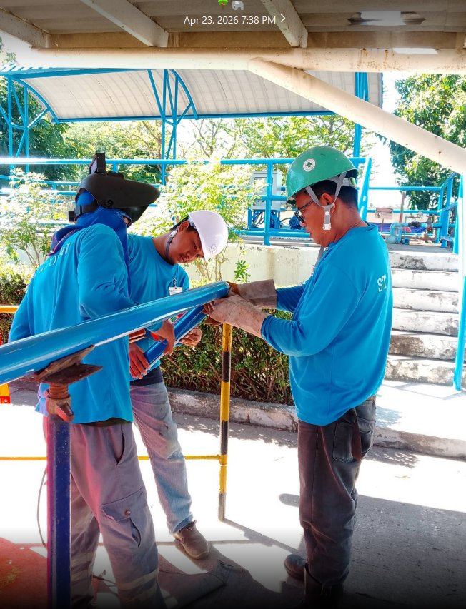 ทีมงานเชื่อมท่อน้ำใหม่